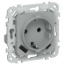 FLITE Розетка 1-местная с заземлением с защитными шторками 16А с USB A+C 20Вт безвинтовое крепление РСЮшс11-1-ФлС серый IEK