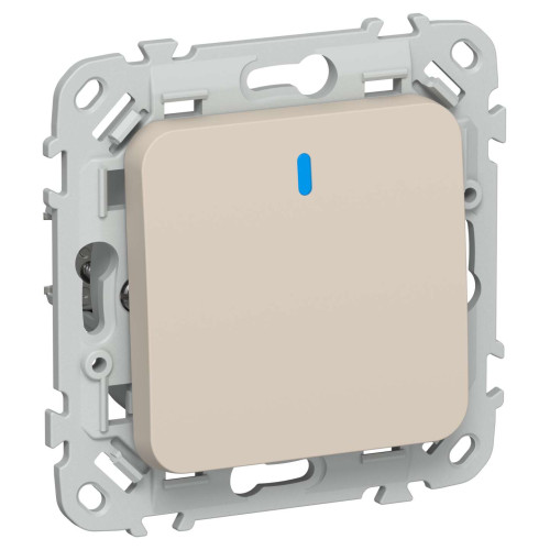 FLITE Выключатель 1-клавишный проходной с индикацией 10А ВС61-1-1-ФлЛ льняной IEK