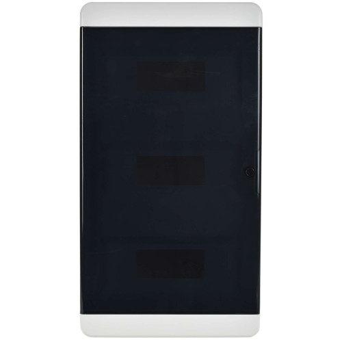 TEKFOR Корпус пластиковый ЩРН-П-36 IP41 черная прозрачная дверь IEK