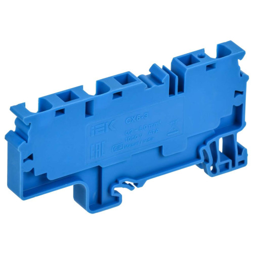 ARMAFIX Клемма пружинная CX6-3 BU 6мм2 трехконтактная синяя IEK
