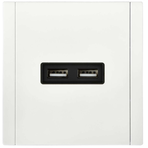 FORTE&PIANO Розетка USB A+A 3,1А FP249M металл белый IEK