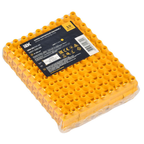 Зажим контактный винтовой ЗВИ-20 н/г 4,0-10мм2 12пар желтый IEK