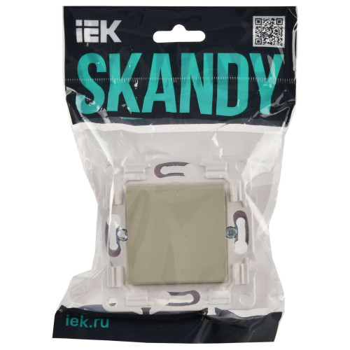 SKANDY Выключатель 1-клавишный кнопочный 10А SK-V14B бежевый IEK