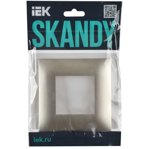 SKANDY Рамка 1-местная SK-F01Sh шампань IEK