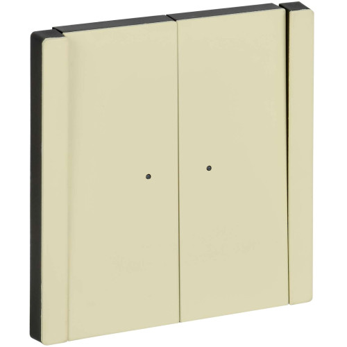 FORTE&PIANO Выключатель 2-клавишный проходной с индикацией 10А FP808M металл серый сланец IEK