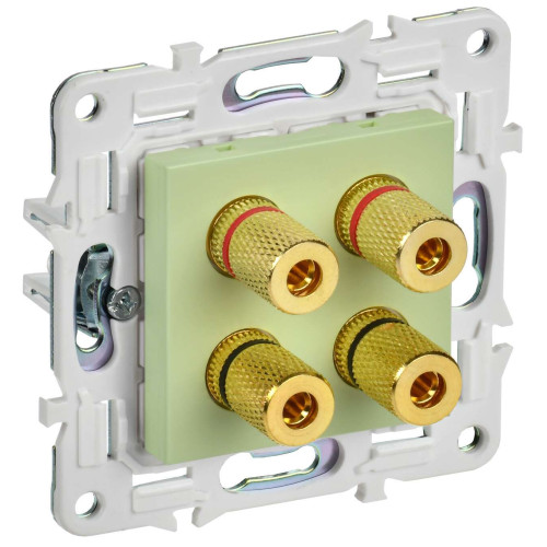 SKANDY Аудиорозетка 4-местная SK-A01G мятный IEK
