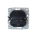 BRITE Розетка 1-местная с заземлением с защитными шторками 16А с USB A+A 5В 2,1А РЮш10-1-БрЖ жемчуг IEK