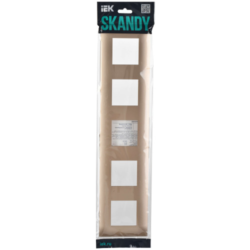 SKANDY Рамка 5-местная SK-F05Sa песочный IEK