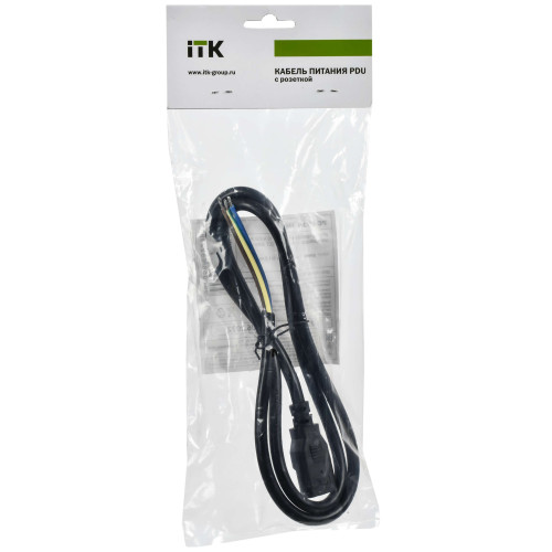 ITK Кабель электропитания PDU 3х1,5 1М с разъёмом С13-б/р