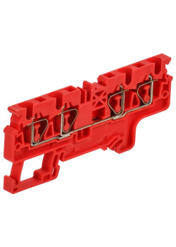 ARMAFIX Клемма пружинная CX4-4 четырехконтактная красная IEK