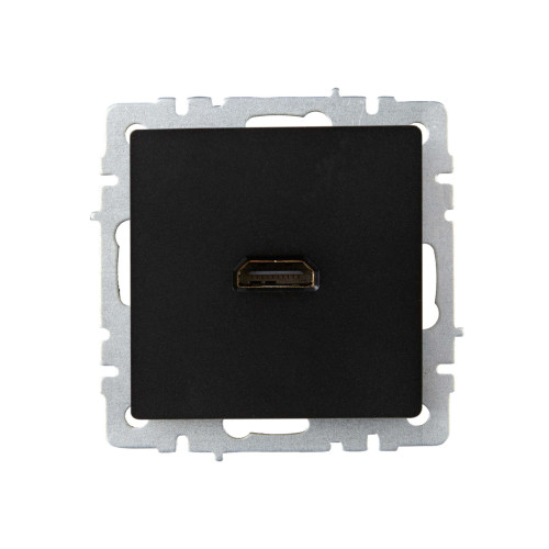 BRITE Розетка HDMI РHDMI-0-БрЧ черный IEK