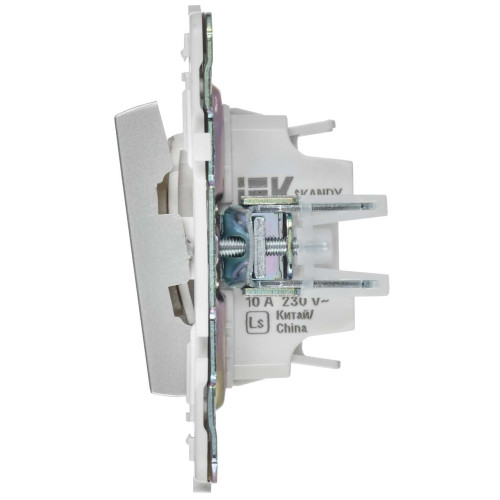 SKANDY Выключатель жалюзи 10А SK-V12S серебряный IEK