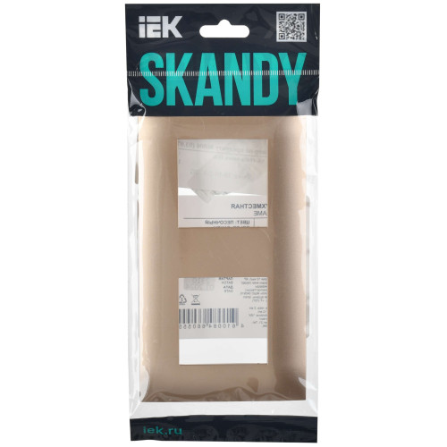 SKANDY Рамка 2-местная SK-F02Sa песочный IEK