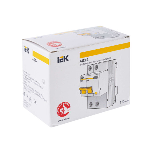 KARAT Дифференциальный автомат АД12 2P 63А 30мА тип AC IEK