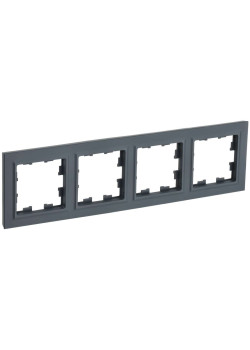 BRITE Рамка 4-местная РУ-4-БрГ графит IEK