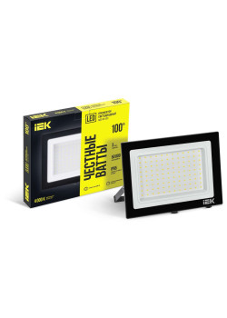 Прожектор светодиодный СДО 06-100 IP65 4000К черный IEK