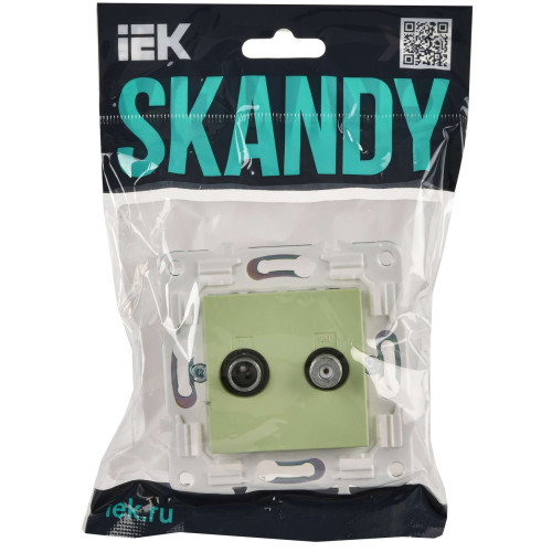 SKANDY Розетка двойная TV+SAT SK-A13G мятный IEK