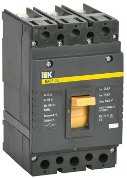Выключатель автоматический ВА88-35 3Р 63А 35кА IEK