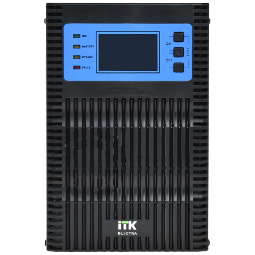 ITK ELECTRA OT ИБП однофазный онлайн 1кВА/1кВт LCD дисплей 24VDC 4хС13 с АКБ 2х9AH USB EPO RS232 SNMP слот Tower