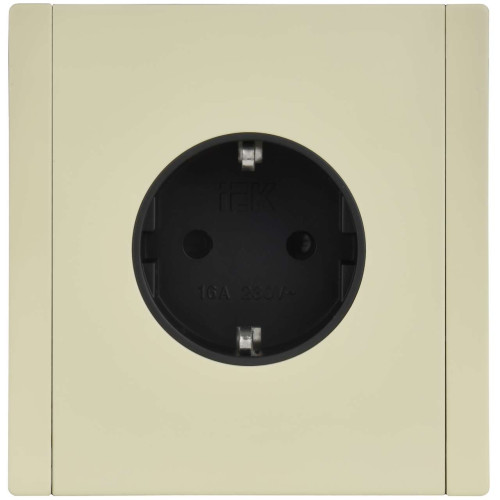 FORTE&PIANO Розетка 1-местная с заземлением с защитными шторками безвинтовое крепление 16А FP813M металл серый сланец IEK FORTE&PIANO Розетка 1-местная с заземлением с защитными шторками безвинтовое крепление 16А FP813M металл серый сланец IEK