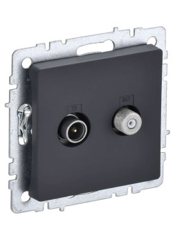BRITE Розетка двойная TV+SAT РТВ/РСп12-БрГ графит IEK