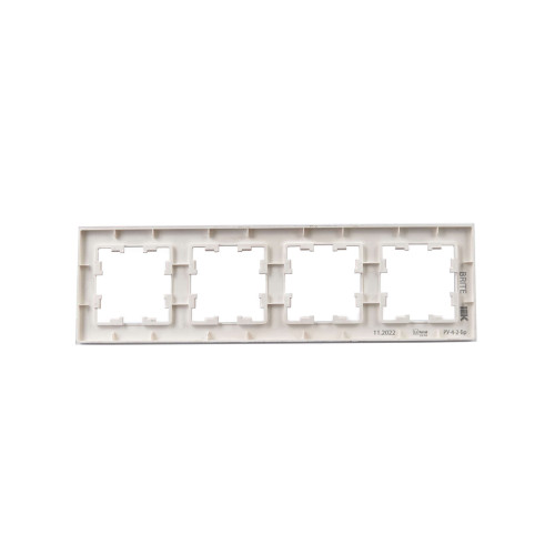 BRITE Рамка 4-местная РУ-4-2-Бр стекло розовый матовый IEK