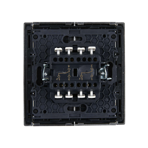 FORTE&PIANO Выключатель 2-клавишный проходной 10А FP507 сталь IEK