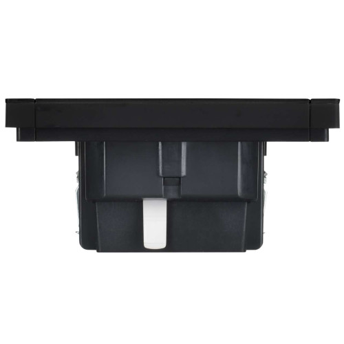 FORTE&PIANO Выключатель 1-клавишный с индикацией 10А FP102M металл черный IEK