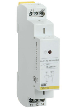 Реле промежуточное модульное OIR 1 контакт 16А 48В AC/DC IEK
