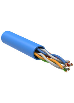 ITK Витая пара U/UTP кат.5E 4х2х24AWG solid PVC синий (305м)