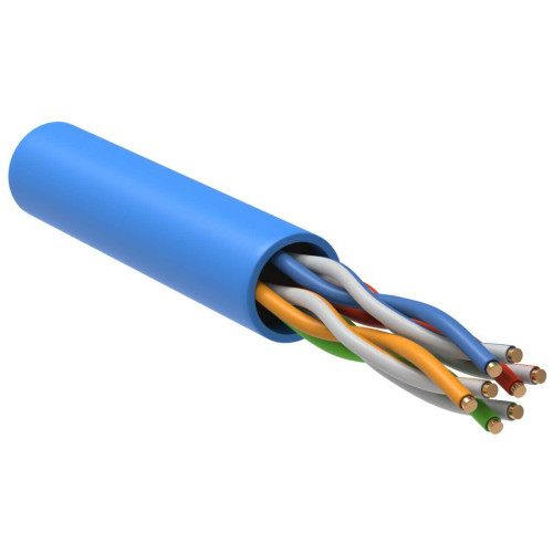 ITK Витая пара U/UTP кат.5E 4х2х24AWG solid PVC синий (305м)