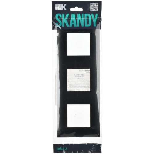 SKANDY Рамка 3-местная SK-F03Bl черный IEK