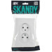 SKANDY Розетка 2-местная без заземления без защитных шторок 10А в сборе SK-R10W арктический белый IEK