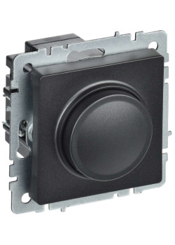 BRITE Светорегулятор поворотно-нажимной 600Вт СС10-1-0-БрЧ черный IEK