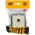 BRITE Розетка компьютерная RJ45 кат.6 РК11-БрКр бежевый IEK