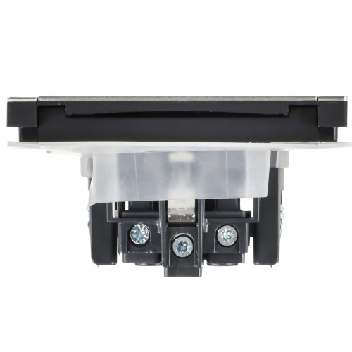 FORTE&PIANO Розетка 1-местная с заземлением с защитными шторками и крышкой винтовое крепление 16А IP44 FP621M металл шампань IEK