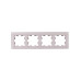 BRITE Рамка 4-местная РУ-4-2-Бр стекло розовый матовый IEK