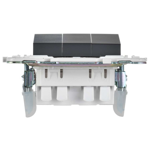 SKANDY Выключатель 3-клавишный 10А SK-V11T титан IEK