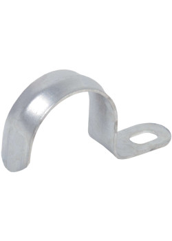 ELASTA Скоба металлическая однолапковая d=25-26мм с крепежным отверстием 6х4 IEK