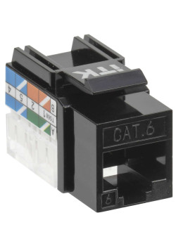 ITK Модуль Keystone Jack кат.6 UTP 110 IDC 90град чёрный