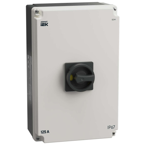 ARMAT Выключатель-разъединитель SDM 3P 125А в алюминиевомом боксе IP67 IEK