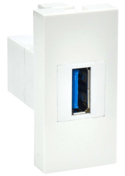PRIMER РКЮ-10-00-П Розетка USB A 3.0 (1 модуль) белая IEK