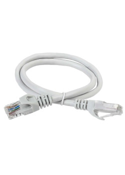 ITK Коммутационный шнур (патч-корд) кат.5E UTP 1м серый