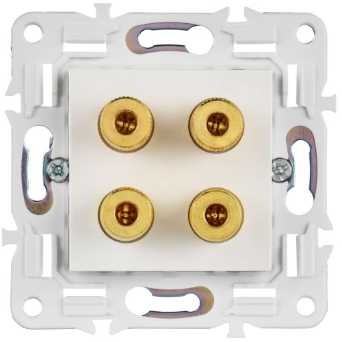 SKANDY Аудиорозетка 4-местная SK-A01W арктический белый IEK