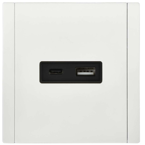 FORTE&PIANO Розетка USB A+C 3,1А FP250M металл белый IEK