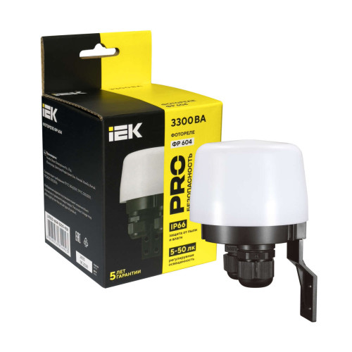 Фотореле ФР-604 3300ВА IP66 белый IEK Фотореле ФР-604 3300ВА IP66 белый IEK