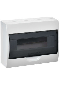 Корпус пластиковый ЩРН-П-12 черная прозрачная дверь IP41 GENERICA