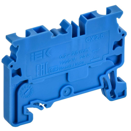 ARMAFIX Клемма пружинная CX2.5 BU 2,5мм2 проходная синяя IEK