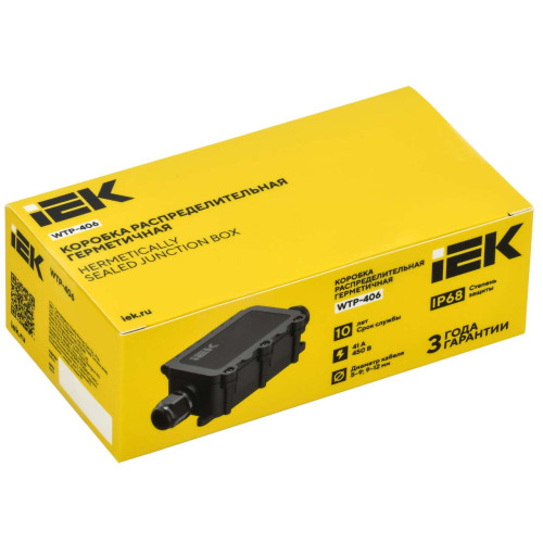 Коробка распределительная герметичная WTP-406 2 ввода IP68 IEK