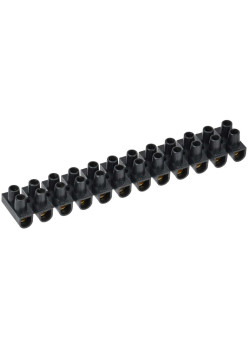 Зажим контактный винтовой ЗВИ-15 н/г 4,0-10мм2 12пар черный IEK